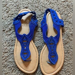 Royal blue sandals